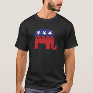 テキサス州の共和党員象 Tシャツ