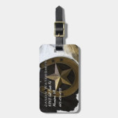 テキサス州の単独星のプライドの荷物のラベル ラゲッジタグ (正面縦)