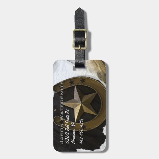 テキサス州の単独星のプライドの荷物のラベル ラゲッジタグ (正面縦)