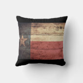 テキサス州の古い木の旗; クッション (裏面)