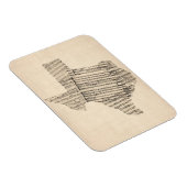 テキサス州の古楽譜 マグネット (右側)