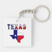 テキサス州の国旗の地図 キーホルダー (裏面)
