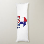 テキサス州の国旗の地図 ボディピロー (裏面 (縦))