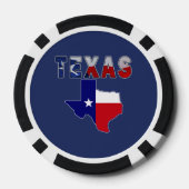 テキサス州の国旗の地図 ポーカーチップ (裏面)