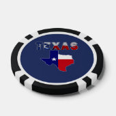 テキサス州の国旗の地図 ポーカーチップ (シングル)