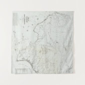 テキサス州の地図およびニューメキシコの部分 タペストリー (正面(横))