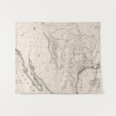 テキサス州の地図および隣接した国 タペストリー (正面(横))