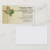 テキサス州の地図の名刺 名刺 (正面/裏面)