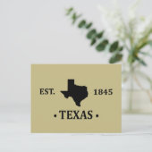 テキサス州の地図ブラックローン・スター州 シーズンポストカード (スタンド正面)
