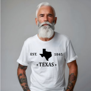 テキサス州の地図ブラックローン・スター州 Tシャツ