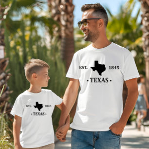 テキサス州の地図ブラックローン・スター州 Tシャツ