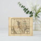 テキサス州の地図州（1846年） ポストカード (スタンド正面)