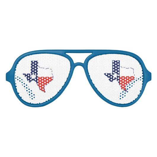 テキサス州の地図 アビエーターサングラス (正面)