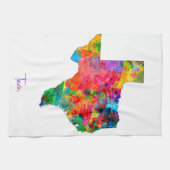 テキサス州の地図 キッチンタオル (横)