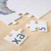 テキサス州の地図 ジグソーパズル (側面)