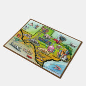 テキサス州の地図 ドアマット (アングル)