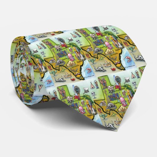 テキサス州の地図 ネクタイ (ロール)