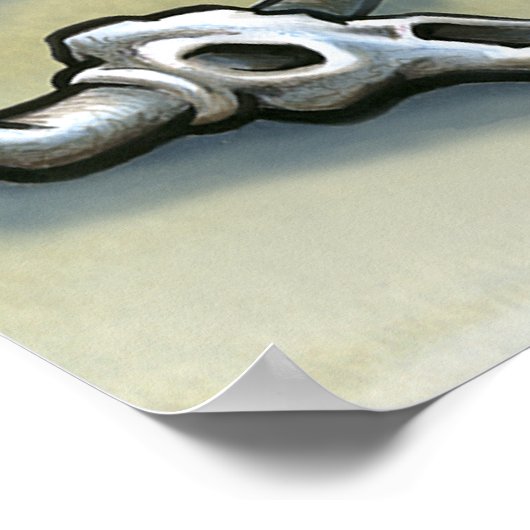 テキサス州の地図 ポスター (角)