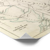 テキサス州の地図 ポスター (角)