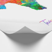 テキサス州の地図 ラッピングペーパー (角)