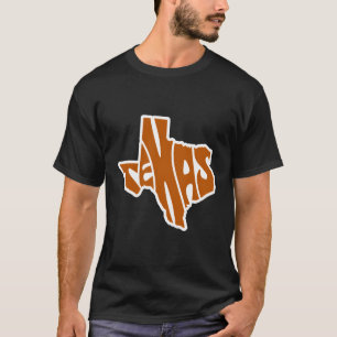 テキサス州の地図 Tシャツ