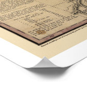 テキサス州の地図byスティーブン・オースティン1837 ポスター (角)