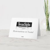 "テキサス州の夏期! " カード (裏面)