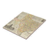 テキサス州の大規模郡そして鉄道地図 タイル (側面)