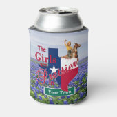 テキサス州の女かわいらしの子は(名前をカスタムする)ブルーボンにいる 缶クーラー (缶裏面)