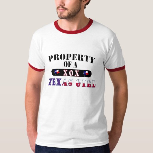 テキサス州の女の子のワイシャツの特性 Tシャツ (正面)
