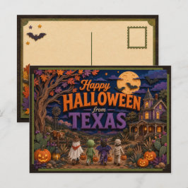 テキサス州の子供たちからハッピーハロウィン ポストカード