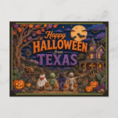 テキサス州の子供たちからハッピーハロウィン ポストカード (正面)