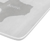 テキサス州の家のシルエットの州の地図 カッティングボード (角)