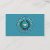 テキサス州の州のシール 名刺 (裏面)