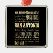 テキサス州の州のタイポグラフィの芸術のサン・アントニオ都市 メタルオーナメント (正面)