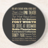 テキサス州の州のタイポグラフィの芸術のフォート・ワース都市 コースター (正面)
