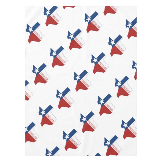 テキサス州の州の旗および地図 テーブルクロス (正面)