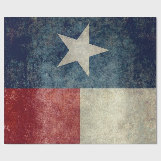 テキサス州の州の旗のギフト用包装紙のヴィンテージのレトロのスタイル ラッピングペーパー (フラット)