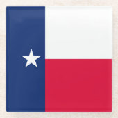 テキサス州の州の旗のデザインの装飾 ガラスコースター (正面)