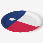 テキサス州の州の旗のデザインの装飾 ペーパープレート (アングル)