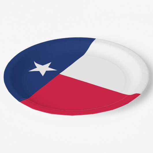 テキサス州の州の旗のデザインの装飾 ペーパープレート (アングル)