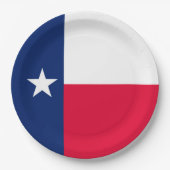 テキサス州の州の旗のデザインの装飾 ペーパープレート (正面)