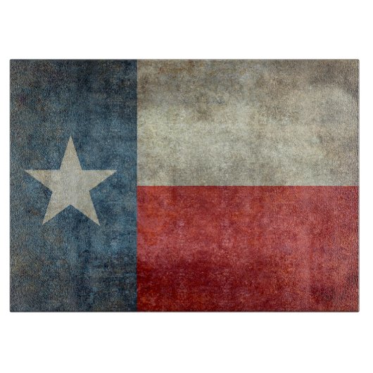 テキサス州の州の旗のヴィンテージのレトロのスタイルのまな板 カッティングボード (正面)