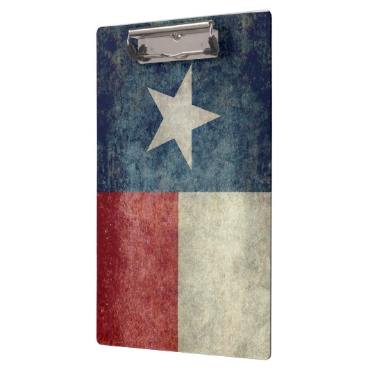 テキサス州の州の旗のヴィンテージのレトロのスタイルのクリップボード クリップボード (左)