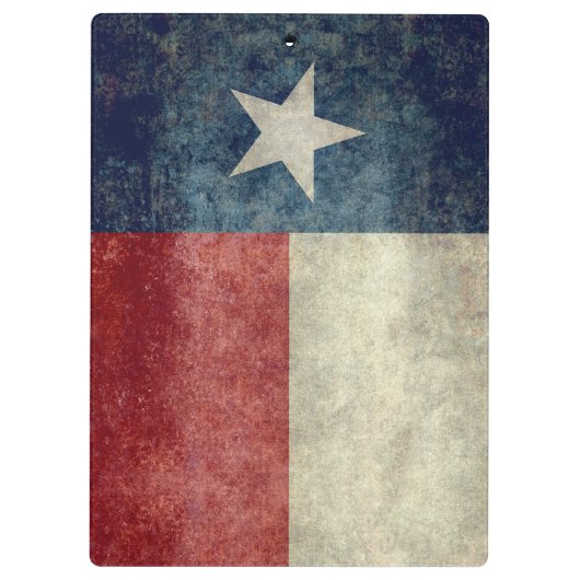 テキサス州の州の旗のヴィンテージのレトロのスタイルのクリップボード クリップボード (裏面)