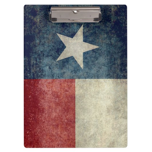 テキサス州の州の旗のヴィンテージのレトロのスタイルのクリップボード クリップボード (正面)