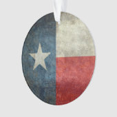 テキサス州の州の旗のヴィンテージのレトロのスタイルの木のオーナメント オーナメント (正面)