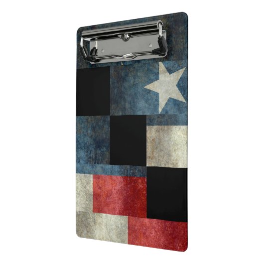 テキサス州の州の旗のヴィンテージのレトロのスタイルの用箋挟 ミニクリップボード (アングル2)