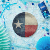 テキサス州の州の旗のヴィンテージのレトロのスタイルの紙皿 ペーパープレート (パーティー)