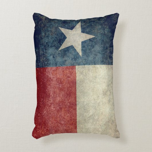 テキサス州の州の旗のヴィンテージのレトロのスタイルの装飾用クッション アクセントクッション (正面(垂直))